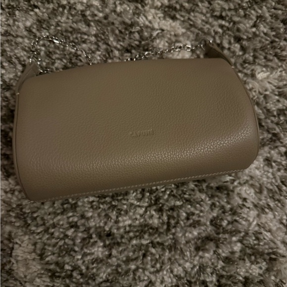 Gray Leather Shoulder Bag - Picture 4 of 6